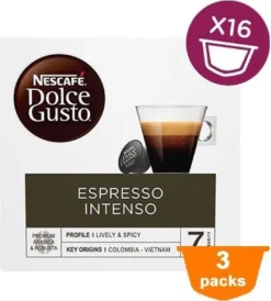 Nescafé Dolce Gusto Espresso Intenso Cups - 3 X 16 Stuks 7 Nescafé Dolce Gusto Espresso Intenso Cups - 3 X 16 Stuks -Koffie Korting Winkel 1082x1200