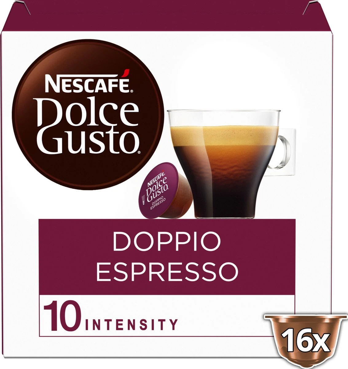 Nescafe Dolce Gusto Doppio 3 Doosjes à 16 Capsules 2 Nescafe Dolce Gusto Doppio 3 Doosjes à 16 Capsules - Afbeelding 2
