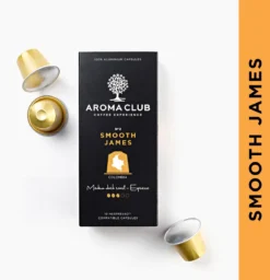 Aroma Club - Nespresso Compatible Capsules (120 St.) - No. 2 Smooth James - Intensiteit 3/5 - Espresso & Lungo - 100% Aluminium Koffiecups 10 Aroma Club - Nespresso Compatible Capsules (120 St.) - No. 2 Smooth James - Intensiteit 3/5 - Espresso & Lungo - 100% Aluminium Koffiecups -Koffie Korting Winkel 1160x1200