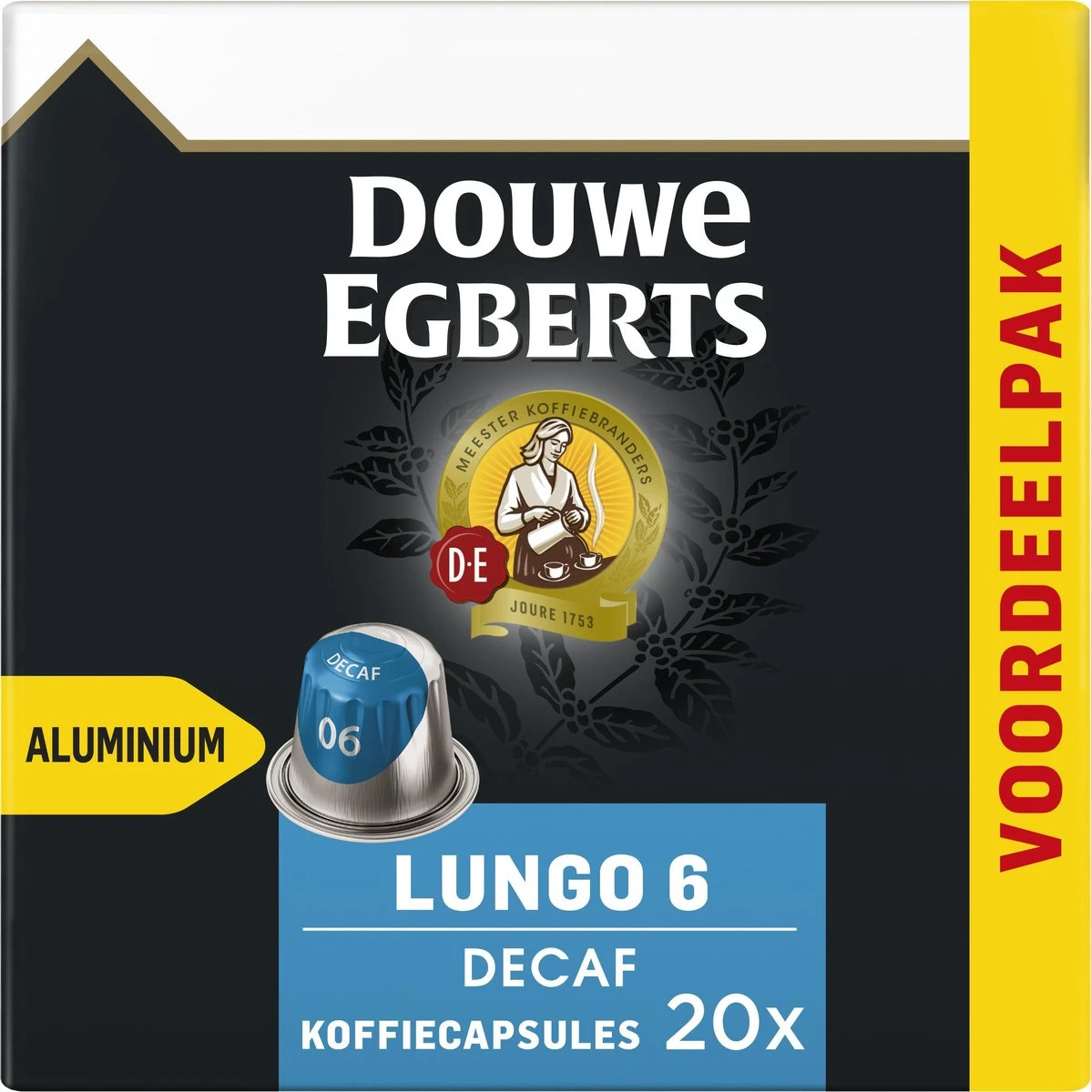 Douwe Egberts Lungo Decaf (6) - 10 X 20 Koffiecups 2 Douwe Egberts Lungo Decaf (6) - 10 X 20 Koffiecups - Afbeelding 2