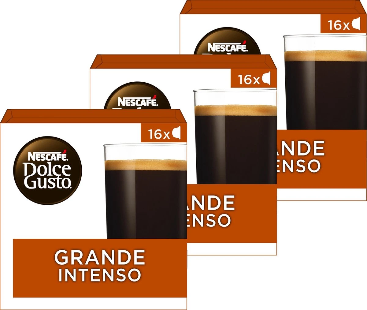 Nescafé Dolce Gusto Capsules Grande Intenso - 48 Koffiecups - Geschikt Voor 48 Koppen Koffie 1 Nescafé Dolce Gusto Capsules Grande Intenso - 48 Koffiecups - Geschikt Voor 48 Koppen Koffie