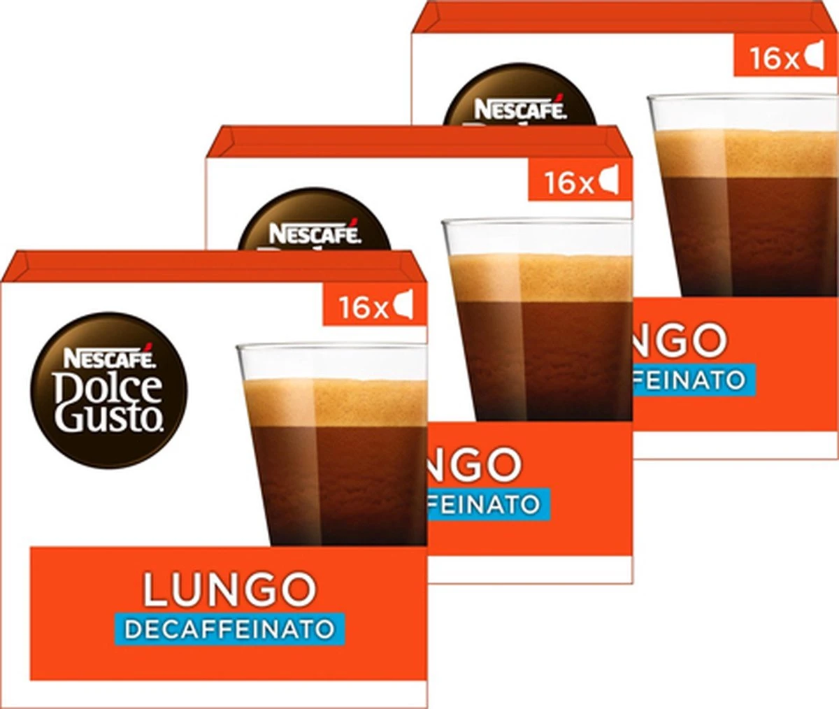 Nescafé Dolce Gusto Lungo Decafé Capsules - 48 Koffiecups 1 Nescafé Dolce Gusto Lungo Decafé Capsules - 48 Koffiecups