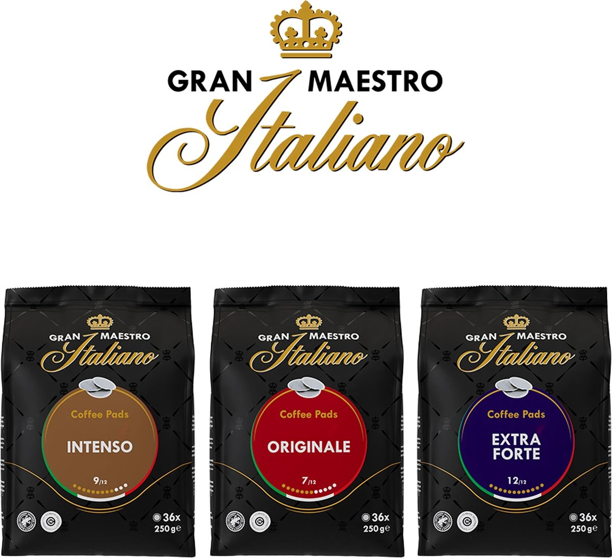 Gran Maestro Italiano – Extra Forte - Koffiepads - Senseo Compatibel Pads – Krachtig En Karakteristiek - 6 X 36 Pads 3 Gran Maestro Italiano – Extra Forte - Koffiepads - Senseo Compatibel Pads – Krachtig En Karakteristiek - 6 X 36 Pads - Afbeelding 3