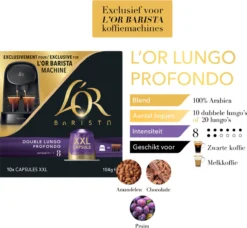 L'OR BARISTA XXL Lungo Profondo (8) - 5 X 10 Koffiecups 18 L'OR BARISTA XXL Lungo Profondo (8) - 5 X 10 Koffiecups -Koffie Korting Winkel 1200x1107