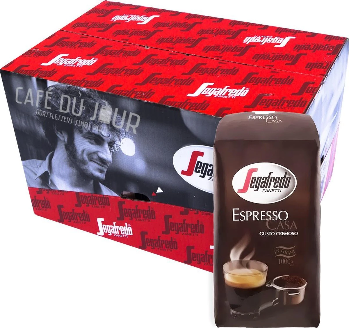 Segafredo Espresso Casa Koffiebonen - 8 X 1 Kg 1 Segafredo Espresso Casa Koffiebonen - 8 X 1 Kg