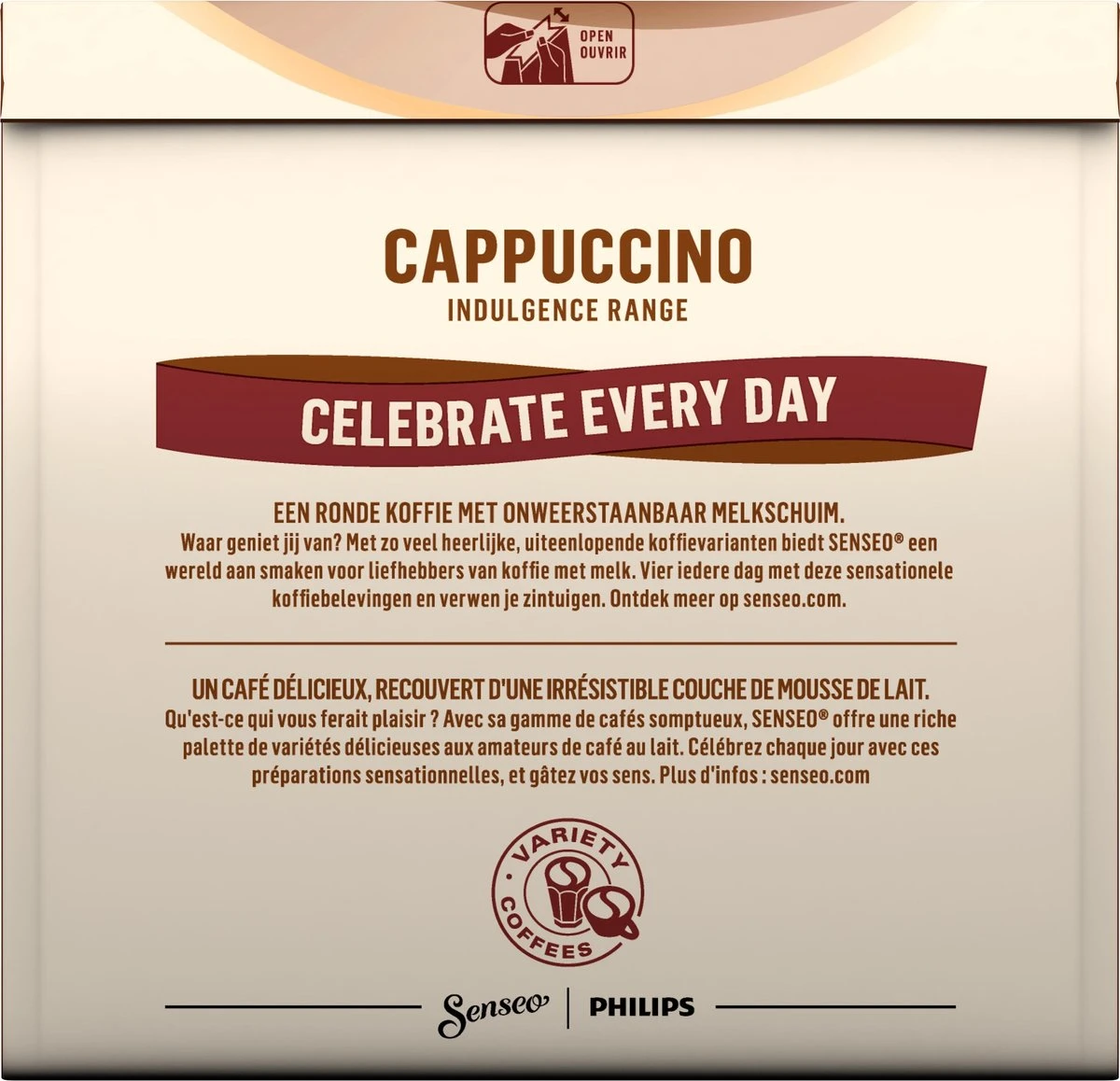 Senseo Cappuccino Koffiepads - 2/9 Intensiteit - 10 X 8 Pads 2 Senseo Cappuccino Koffiepads - 2/9 Intensiteit - 10 X 8 Pads - Afbeelding 2