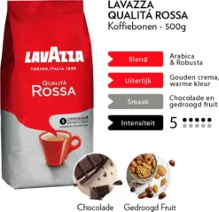Lavazza Qualita Rossa Koffiebonen - 500 Gram X4 9 Lavazza Qualita Rossa Koffiebonen - 500 Gram X4 -Koffie Korting Winkel 1200x1162
