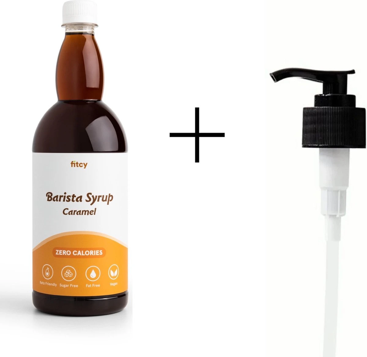 Fitcy | Koffiesiroop | Karamel | Barista Syrup | Zero | Vegan | Vetvrij | Suikervrij | Keto-vriendelijk | Koffie | Siroop| MET DOSEERPOMP | 1L 1 Fitcy | Koffiesiroop | Karamel | Barista Syrup | Zero | Vegan | Vetvrij | Suikervrij | Keto-vriendelijk | Koffie | Siroop| MET DOSEERPOMP | 1L