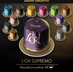 L'OR Espresso Supremo Koffiecups - Intensiteit 10/12 - 10 X 10 Capsules 20 L'OR Espresso Supremo Koffiecups - Intensiteit 10/12 - 10 X 10 Capsules -Koffie Korting Winkel 1200x1173 2