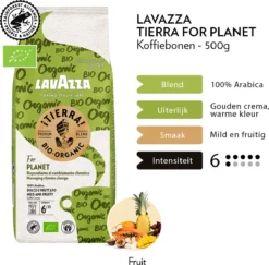 Lavazza Tierra For Planet Biologische Koffiebonen - 500 Gram X4 9 Lavazza Tierra For Planet Biologische Koffiebonen - 500 Gram X4 -Koffie Korting Winkel 1200x1179 1