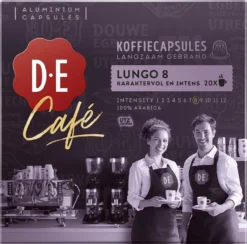 Douwe Egberts D.E Café Lungo Koffiecups - Intesiteit 8/12 - 10 X 20 Capsules 16 Douwe Egberts D.E Café Lungo Koffiecups - Intesiteit 8/12 - 10 X 20 Capsules -Koffie Korting Winkel 1200x1185