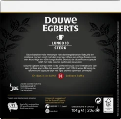 Douwe Egberts Lungo Sterk (10) - 10 X 20 Koffiecups 7 Douwe Egberts Lungo Sterk (10) - 10 X 20 Koffiecups -Koffie Korting Winkel 1200x1186 4
