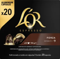 L'OR Espresso Forza Koffiecups - Intensiteit 9/12 - 10 X 20 Capsules 23 L'OR Espresso Forza Koffiecups - Intensiteit 9/12 - 10 X 20 Capsules -Koffie Korting Winkel 1200x1187 2