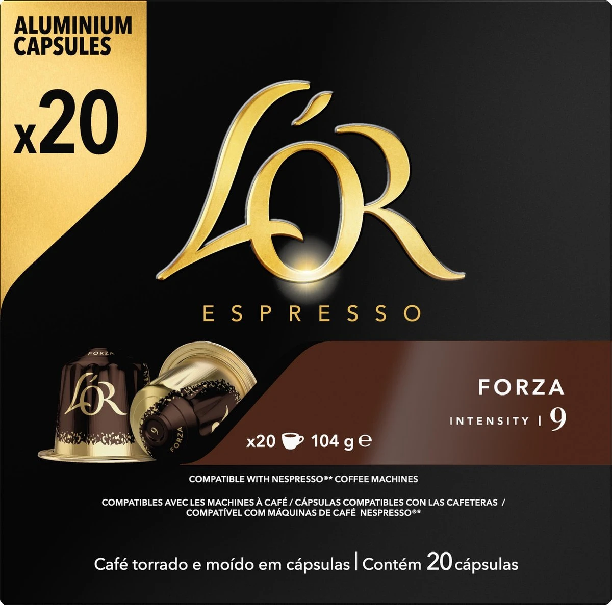 L'OR Espresso Forza Koffiecups - Intensiteit 9/12 - 10 X 20 Capsules 11 L'OR Espresso Forza Koffiecups - Intensiteit 9/12 - 10 X 20 Capsules - Afbeelding 11