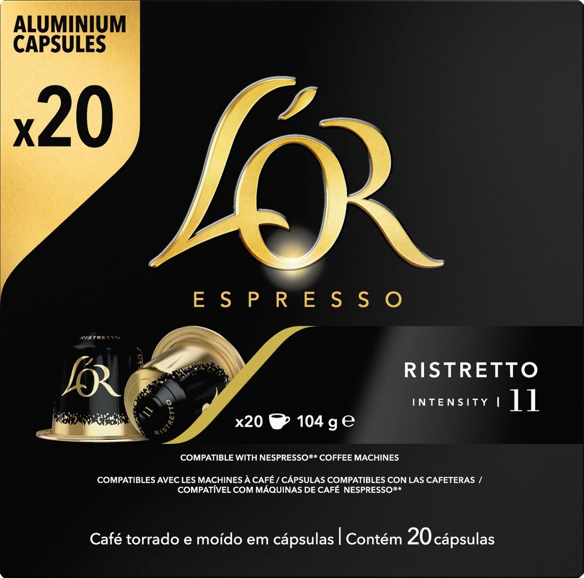 L'OR Espresso Ristretto Koffiecups - Intensiteit 11/12 - 10 X 20 Capsules 10 L'OR Espresso Ristretto Koffiecups - Intensiteit 11/12 - 10 X 20 Capsules - Afbeelding 10
