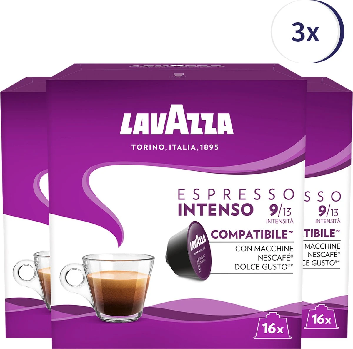 Lavazza Espresso Intenso Capsules - Geschikt Voor Dolce Gusto Apparaat - 16 Stuks X3 1 Lavazza Espresso Intenso Capsules - Geschikt Voor Dolce Gusto Apparaat - 16 Stuks X3