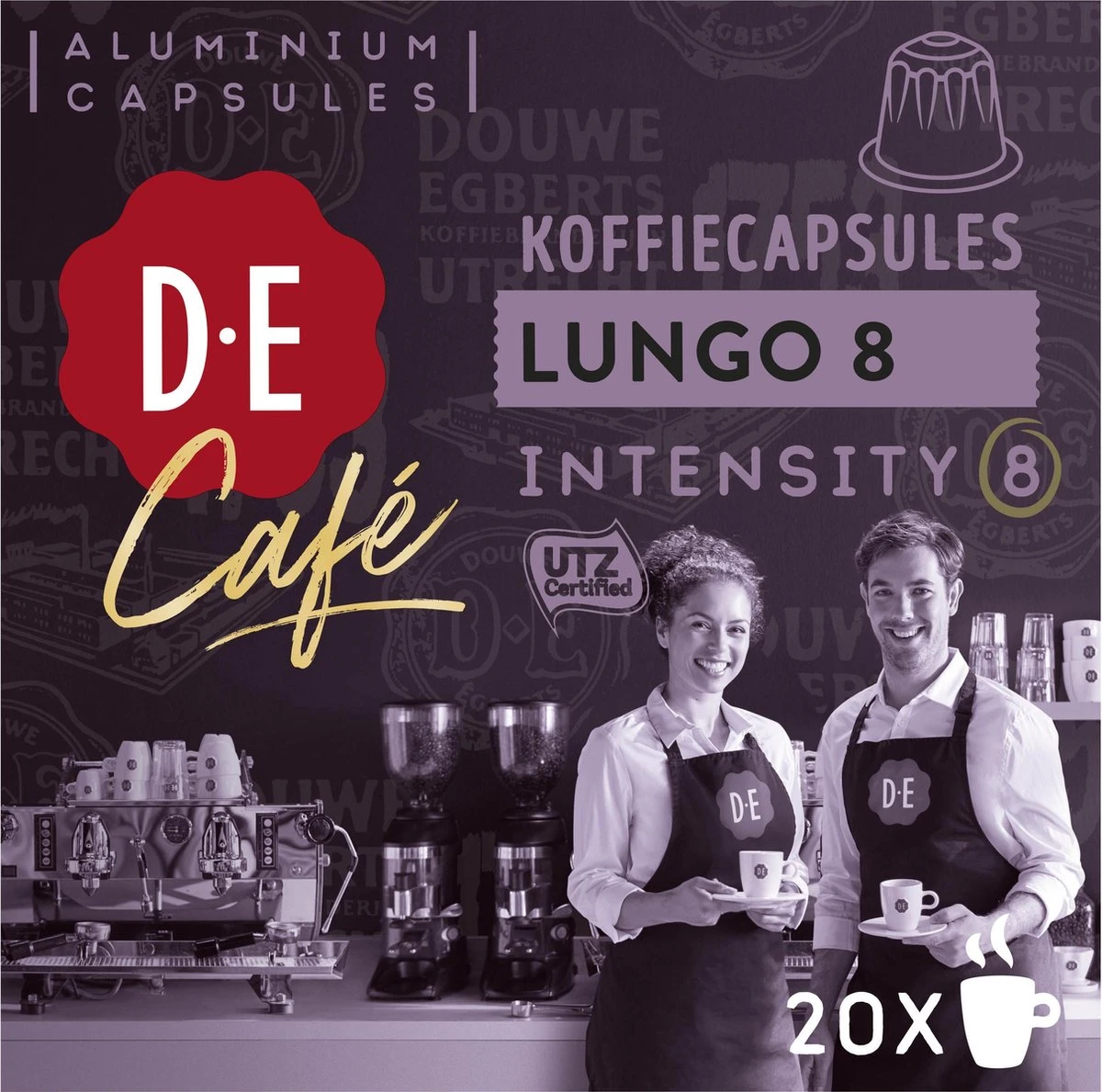 Douwe Egberts D.E Café Lungo Koffiecups - Intesiteit 8/12 - 10 X 20 Capsules 9 Douwe Egberts D.E Café Lungo Koffiecups - Intesiteit 8/12 - 10 X 20 Capsules - Afbeelding 9