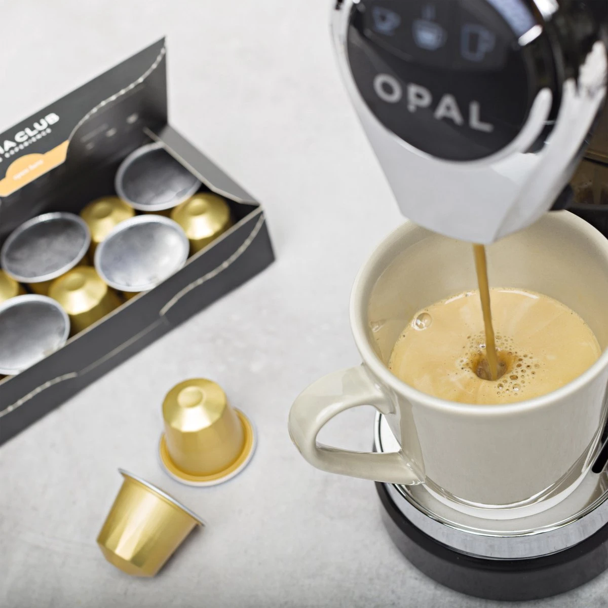 Aroma Club - Nespresso Compatible Capsules (120 St.) - No. 2 Smooth James - Intensiteit 3/5 - Espresso & Lungo - 100% Aluminium Koffiecups 3 Aroma Club - Nespresso Compatible Capsules (120 St.) - No. 2 Smooth James - Intensiteit 3/5 - Espresso & Lungo - 100% Aluminium Koffiecups - Afbeelding 3