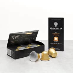 Aroma Club - Proefpakket Nespresso Compatible Capsules (100 St.) - 5 Smaken - Espresso & Lungo - 100% Aluminium Koffiecups 14 Aroma Club - Proefpakket Nespresso Compatible Capsules (100 St.) - 5 Smaken - Espresso & Lungo - 100% Aluminium Koffiecups -Koffie Korting Winkel 1200x1200 44