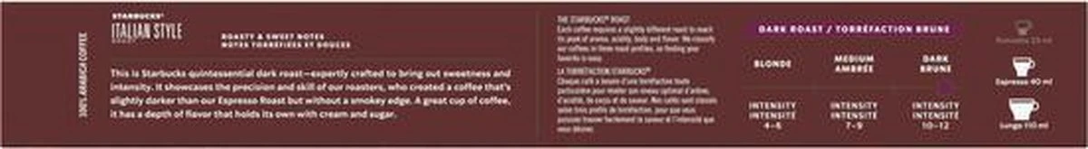 Starbucks By Nespresso Capsules Italian Roast - 12 Doosjes à 10 Koffiecups 4 Starbucks By Nespresso Capsules Italian Roast - 12 Doosjes à 10 Koffiecups - Afbeelding 4