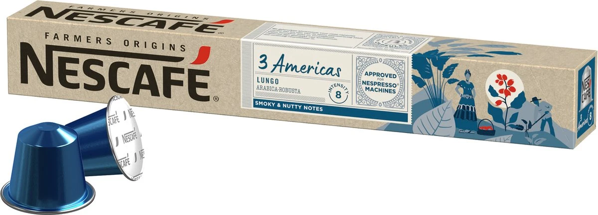 Nescafé Farmers Origins 3 Americas Lungo Capsules - 120 Koffiecups 2 Nescafé Farmers Origins 3 Americas Lungo Capsules - 120 Koffiecups - Afbeelding 2
