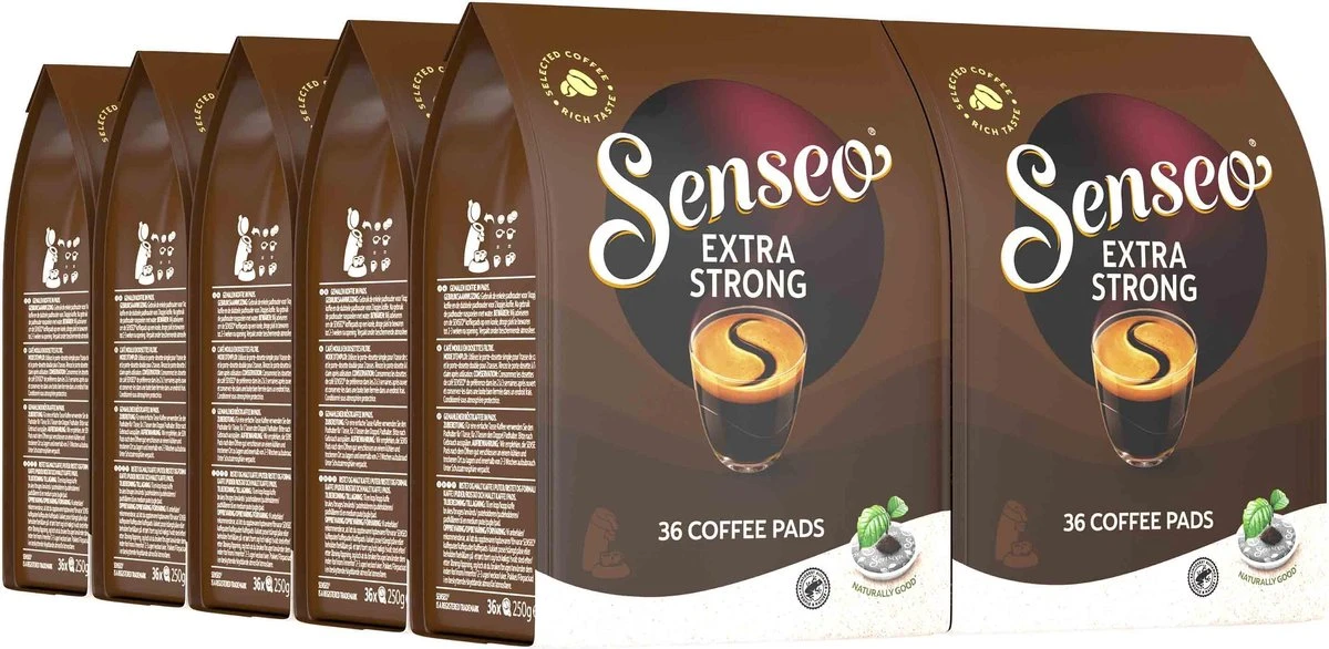 Senseo Extra Strong Koffiepads - 8/9 Intensiteit - 10 X 36 Pads 1 Senseo Extra Strong Koffiepads - 8/9 Intensiteit - 10 X 36 Pads