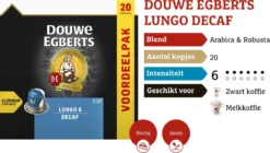 Douwe Egberts Lungo Decaf (6) - 10 X 20 Koffiecups 10 Douwe Egberts Lungo Decaf (6) - 10 X 20 Koffiecups -Koffie Korting Winkel 1200x681