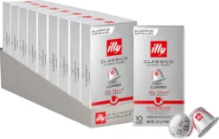 Illy Lungo Classico Koffiecups - Intensiteit 5/9 - 10 X 10 Capsules