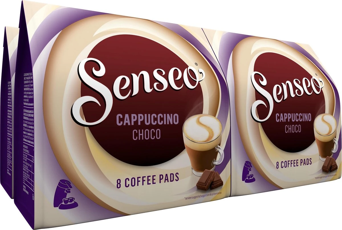 Senseo Cappuccino Choco Koffiepads - 2/9 Intensiteit - 4 X 8 Pads 1 Senseo Cappuccino Choco Koffiepads - 2/9 Intensiteit - 4 X 8 Pads