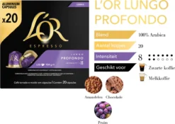 L'OR Lungo Profondo Koffiecups - Intensiteit 8/12 - 10 X 20 Capsules 16 L'OR Lungo Profondo Koffiecups - Intensiteit 8/12 - 10 X 20 Capsules -Koffie Korting Winkel 1200x852