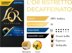 L'OR Espresso Ristretto Decaffeinato - Intensiteit 9/12 - 10 X 10 Capsules 16 L'OR Espresso Ristretto Decaffeinato - Intensiteit 9/12 - 10 X 10 Capsules -Koffie Korting Winkel 1200x889 5