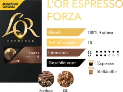 L'OR Espresso Forza Koffiecups - Intensiteit 9/12 - 10 X 10 Capsules 14 L'OR Espresso Forza Koffiecups - Intensiteit 9/12 - 10 X 10 Capsules -Koffie Korting Winkel 1200x894 1