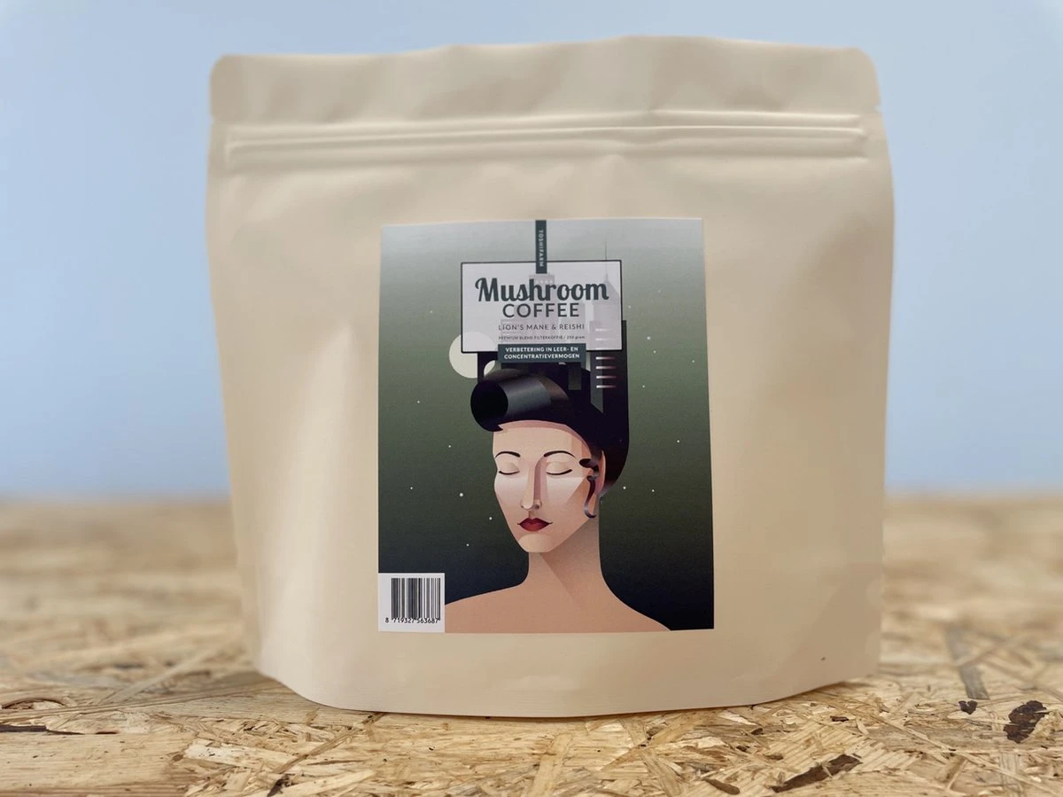 ToshiFarm Lion's Mane En Reishi Koffie - 250 Gram - Biologisch & Fair Trade - Verbetering In Concentratievermogen En Leervermogen - Filterkoffie Met Paddenstoel 1 ToshiFarm Lion's Mane En Reishi Koffie - 250 Gram - Biologisch & Fair Trade - Verbetering In Concentratievermogen En Leervermogen - Filterkoffie Met Paddenstoel