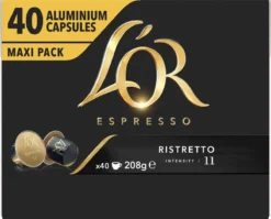 L'OR Espresso Ristretto Koffiecups - Intensiteit 11/12 - 4 X 40 Capsules 20 L'OR Espresso Ristretto Koffiecups - Intensiteit 11/12 - 4 X 40 Capsules -Koffie Korting Winkel 1200x965 1