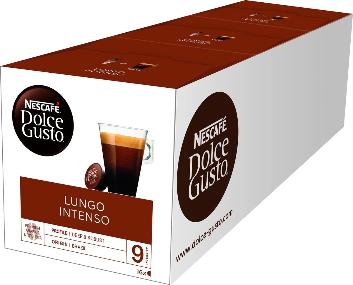 Nescafé Dolce Gusto Lungo Intenso Capsules - 48 Koffiecups 3 Nescafé Dolce Gusto Lungo Intenso Capsules - 48 Koffiecups - Afbeelding 3