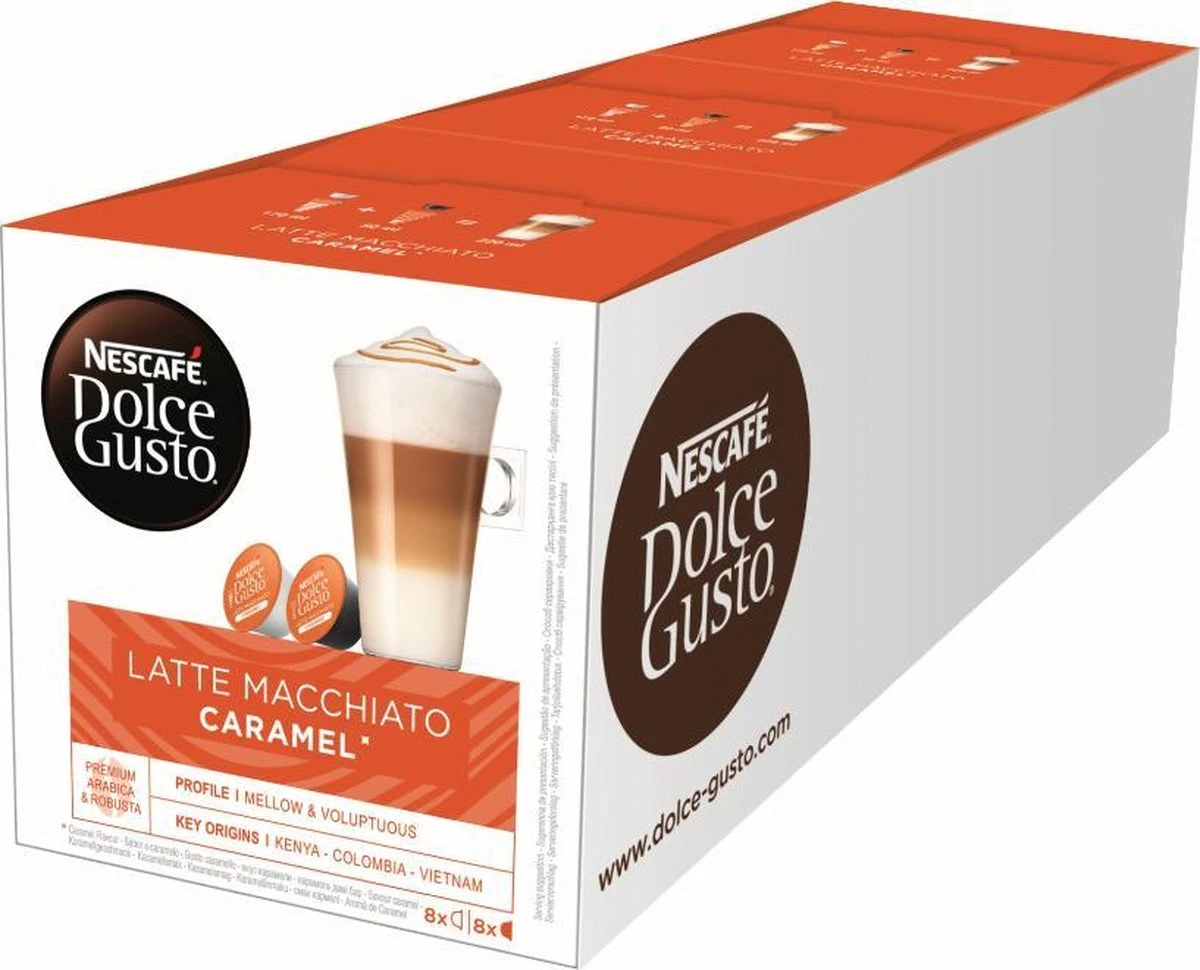 Nescafé Dolce Gusto Caramel Macchiato Capsules - 48 Koffiecups 3 Nescafé Dolce Gusto Caramel Macchiato Capsules - 48 Koffiecups - Afbeelding 3
