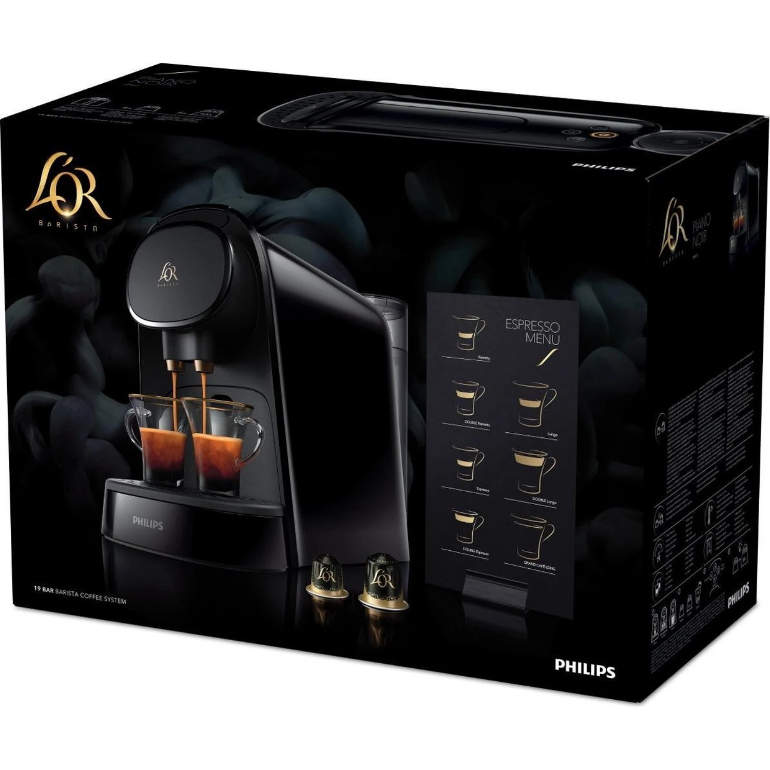 Philips Koffiecupmachine LM8012/60 L'OR BARISTA Zwart 4 Philips Koffiecupmachine LM8012/60 L'OR BARISTA Zwart - Afbeelding 4