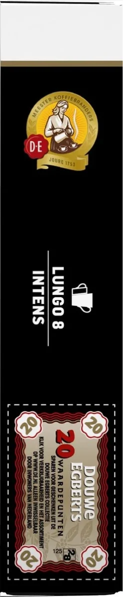 Douwe Egberts Lungo Intens Koffiecups - Intensiteit 8/12 - 10 X 20 Capsules 19 Douwe Egberts Lungo Intens Koffiecups - Intensiteit 8/12 - 10 X 20 Capsules -Koffie Korting Winkel 249x1200 1