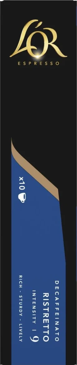 L'OR Espresso Ristretto Decaffeinato - Intensiteit 9/12 - 10 X 10 Capsules 13 L'OR Espresso Ristretto Decaffeinato - Intensiteit 9/12 - 10 X 10 Capsules -Koffie Korting Winkel 255x1200 7