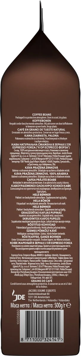 L'OR Espresso Forza Koffiebonen (9) - 4 X 500 Gram 4 L'OR Espresso Forza Koffiebonen (9) - 4 X 500 Gram - Afbeelding 4