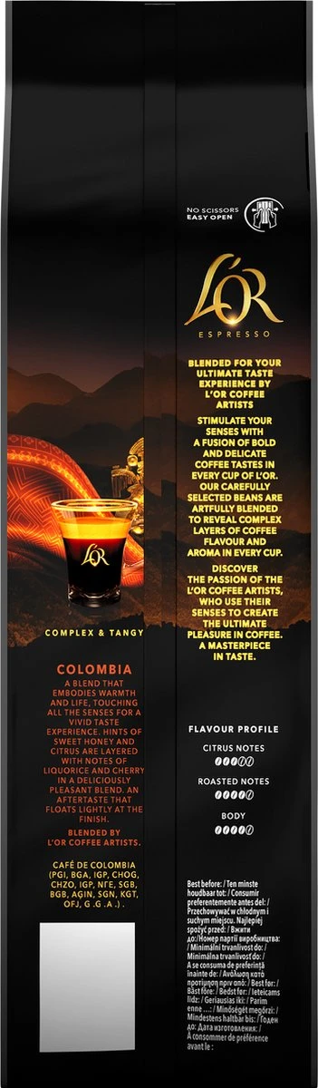 L'OR Espresso Origins Colombia Koffiebonen (8) - 4 X 500 Gram 2 L'OR Espresso Origins Colombia Koffiebonen (8) - 4 X 500 Gram - Afbeelding 2