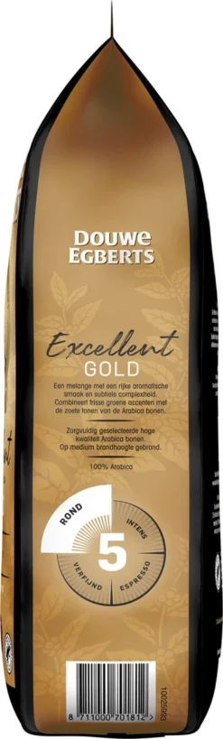 Douwe Egberts Excellent Gold Koffiebonen - 5/9 Intensiteit - 4 X 1kg 10 Douwe Egberts Excellent Gold Koffiebonen - 5/9 Intensiteit - 4 X 1kg -Koffie Korting Winkel 362x1200
