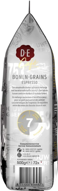 Douwe Egberts D.E Café Espresso Koffiebonen - Intensiteit 7/9 - 4 X 500 Gram 16 Douwe Egberts D.E Café Espresso Koffiebonen - Intensiteit 7/9 - 4 X 500 Gram -Koffie Korting Winkel 364x1200 19