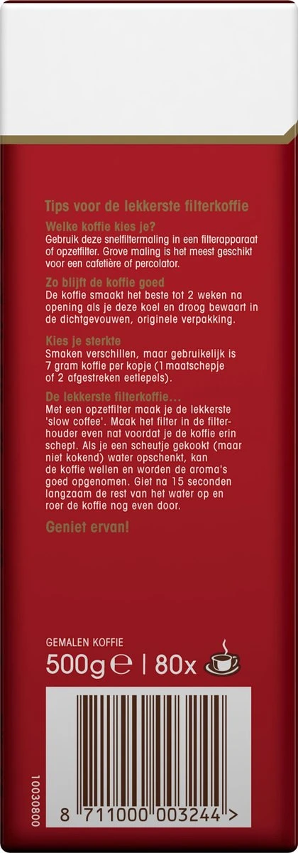 Douwe Egberts Aroma Rood Filterkoffie - 6 X 500 Gram 3 Douwe Egberts Aroma Rood Filterkoffie - 6 X 500 Gram - Afbeelding 3