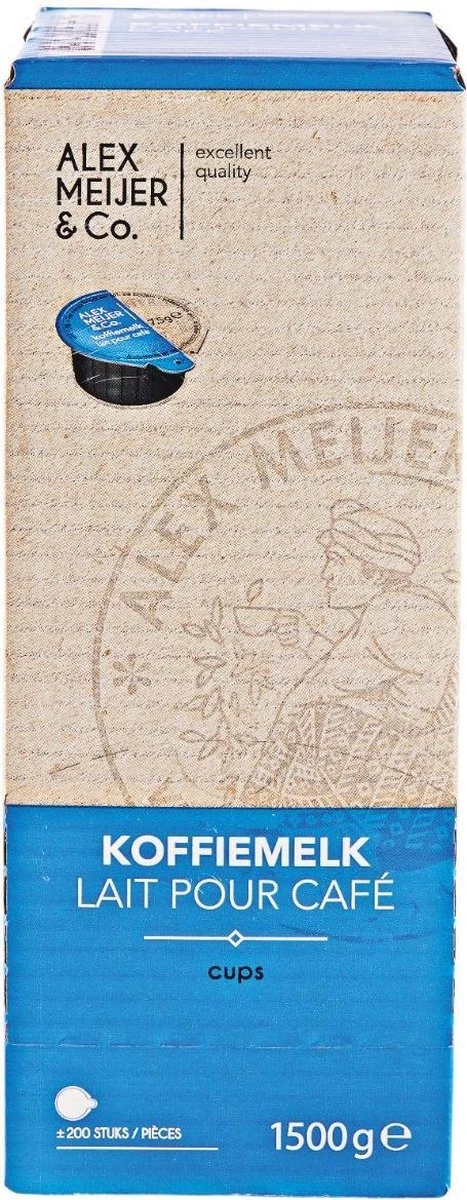Alex Meijer Koffiemelk Cups Halfvolle Melk - 200 Stuks 1 Alex Meijer Koffiemelk Cups Halfvolle Melk - 200 Stuks