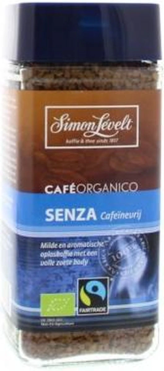 Simon Lévelt | Cafeïnevrije Oploskoffie Premium Organic Coffee - 100g 3 Simon Lévelt | Cafeïnevrije Oploskoffie Premium Organic Coffee - 100g - Afbeelding 3