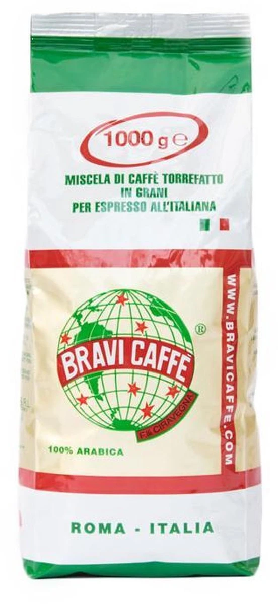 Bravi Caffe 100% Arabica Koffiebonen - 1 Kg 1 Bravi Caffe 100% Arabica Koffiebonen - 1 Kg