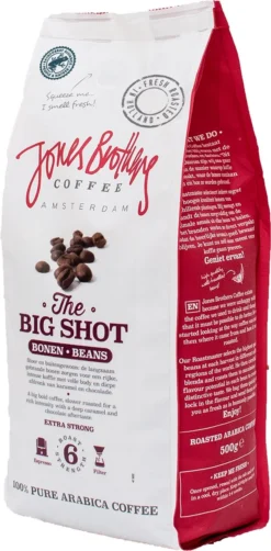 Jones Brothers Coffee The Big Shot Koffiebonen - 6 X 500 Gram 10 Jones Brothers Coffee The Big Shot Koffiebonen - 6 X 500 Gram -Koffie Korting Winkel 591x1200
