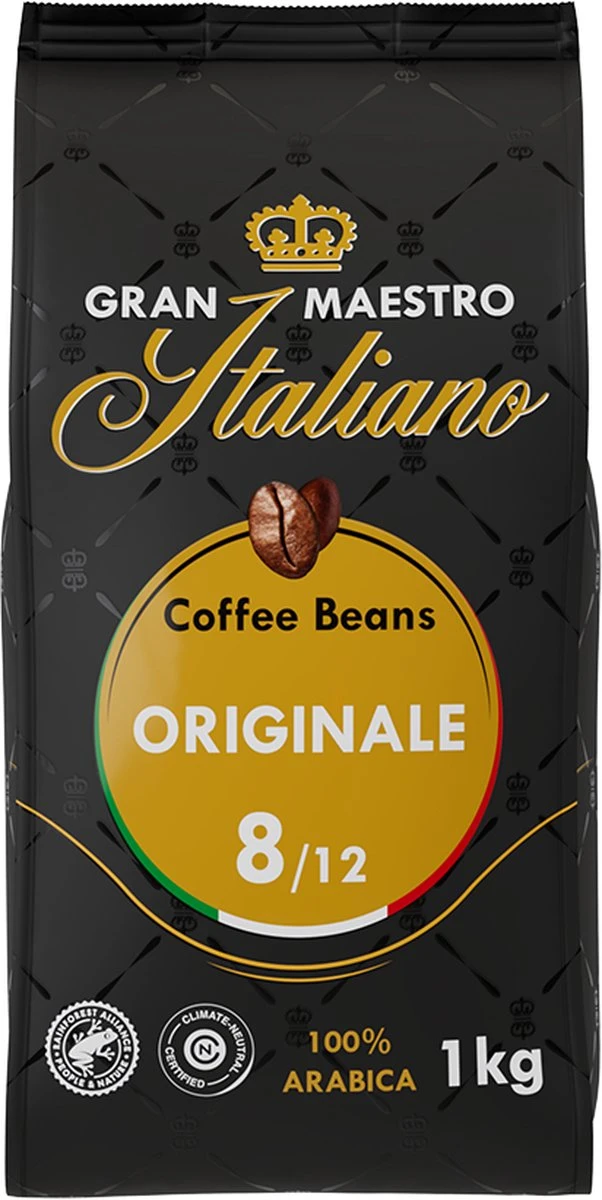 Gran Maestro Italiano - Orginale - Koffiebonen - Bonen Voor Espresso En Lungo - Arabica – 4 X 1kg 4 Gran Maestro Italiano - Orginale - Koffiebonen - Bonen Voor Espresso En Lungo - Arabica – 4 X 1kg - Afbeelding 4