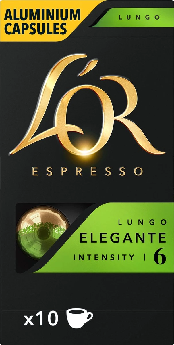 L'OR Lungo Elegante Koffiecups - Intensiteit 6/12 - 10 X 10 Capsules 9 L'OR Lungo Elegante Koffiecups - Intensiteit 6/12 - 10 X 10 Capsules - Afbeelding 9